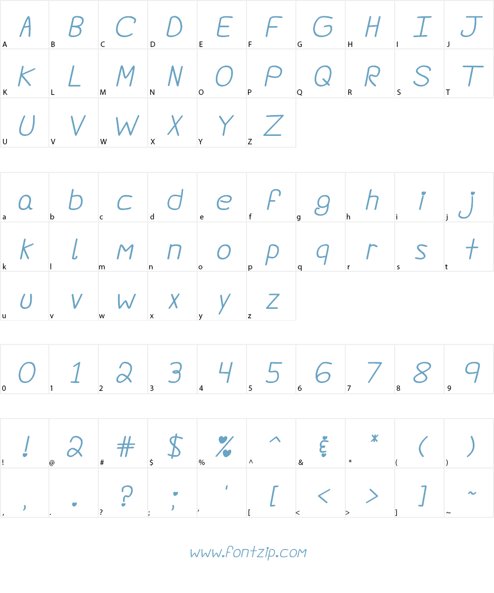 Darlin' Pop Font Character